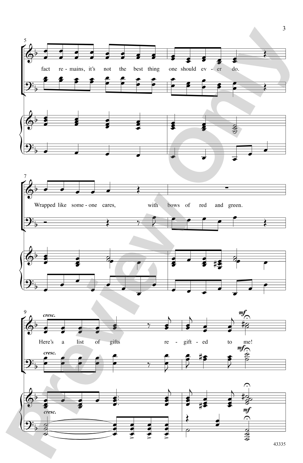 The Twelve Days of a Regifted Christmas: SATB Choral Octavo