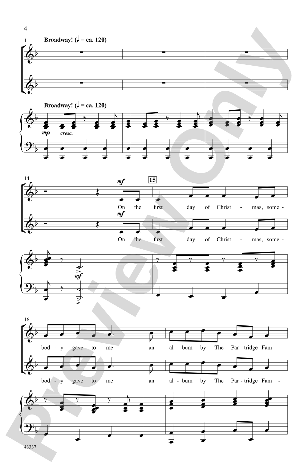 The Twelve Days of a Regifted Christmas: 2-Part Choral Octavo