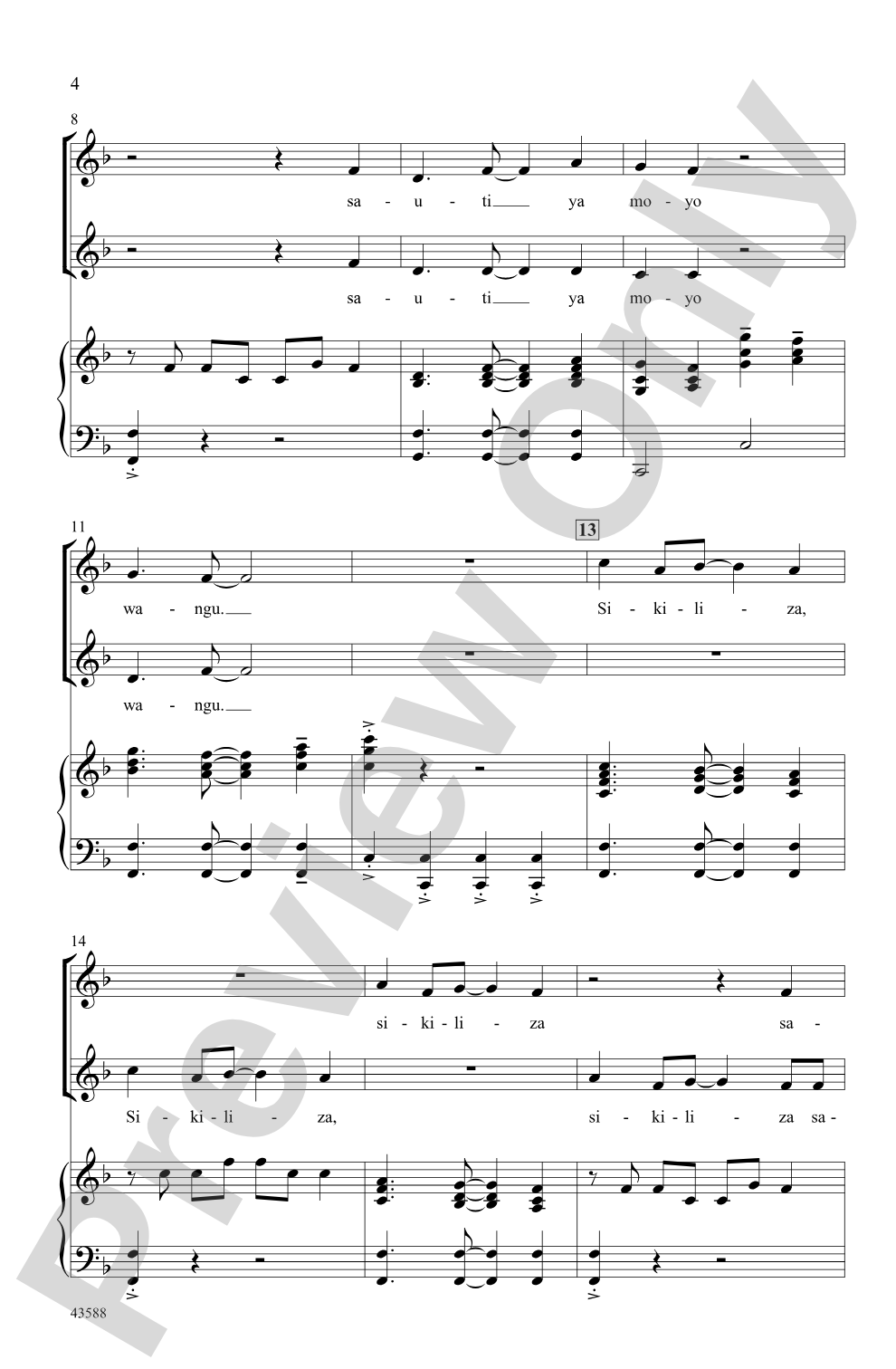 Sikiliza! (Listen! -- Swahili): 2-Part Choral Octavo