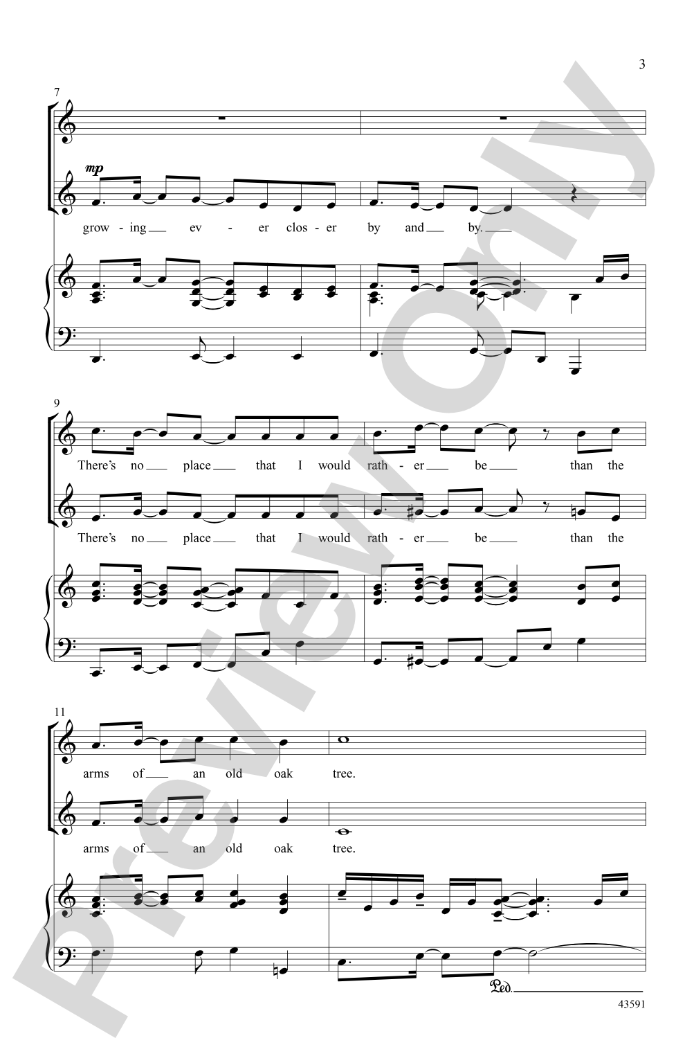 In the Arms of an Oak: 2-Part Choral Octavo