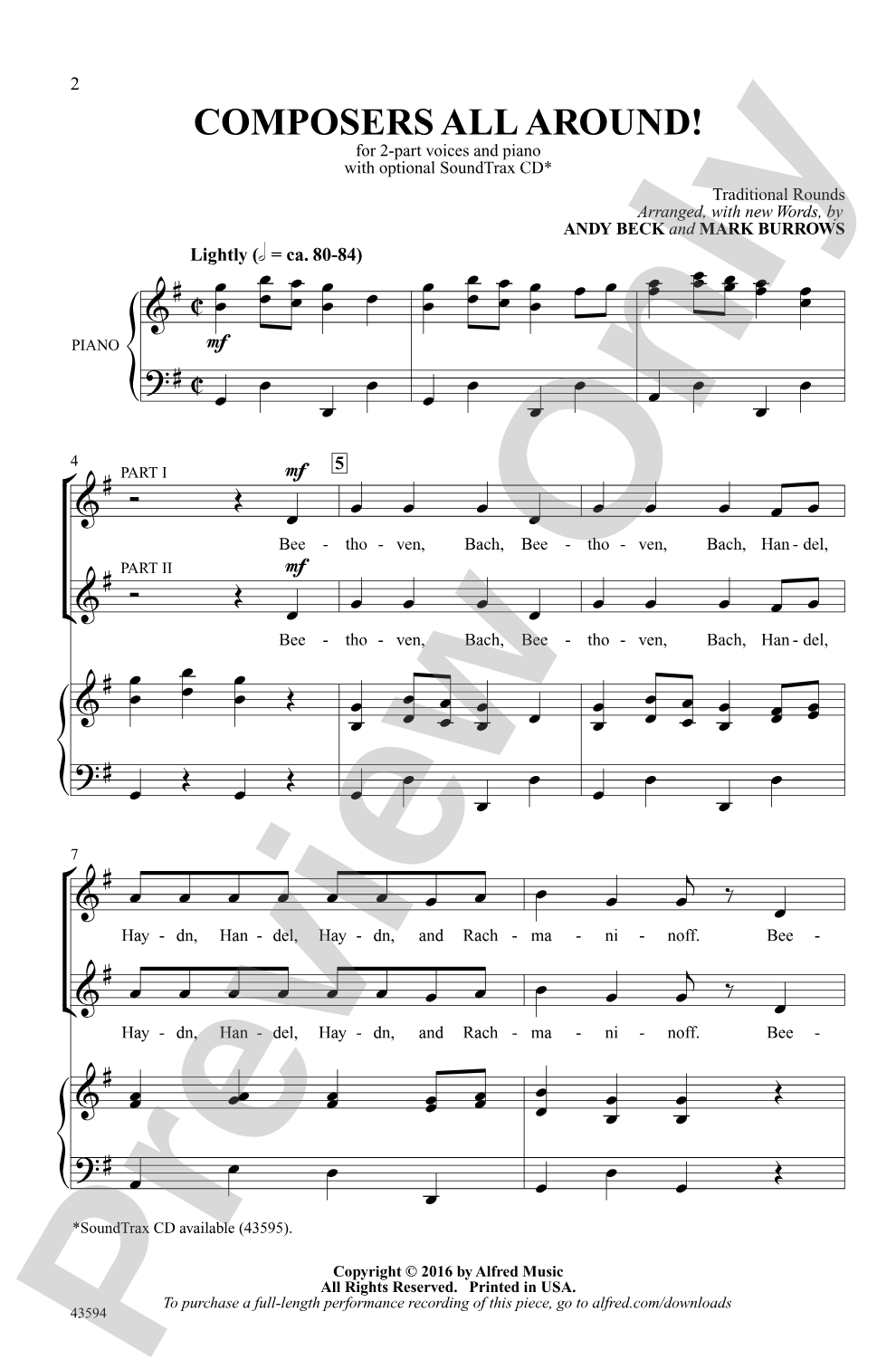 Composers All Around: 2-Part Choral Octavo