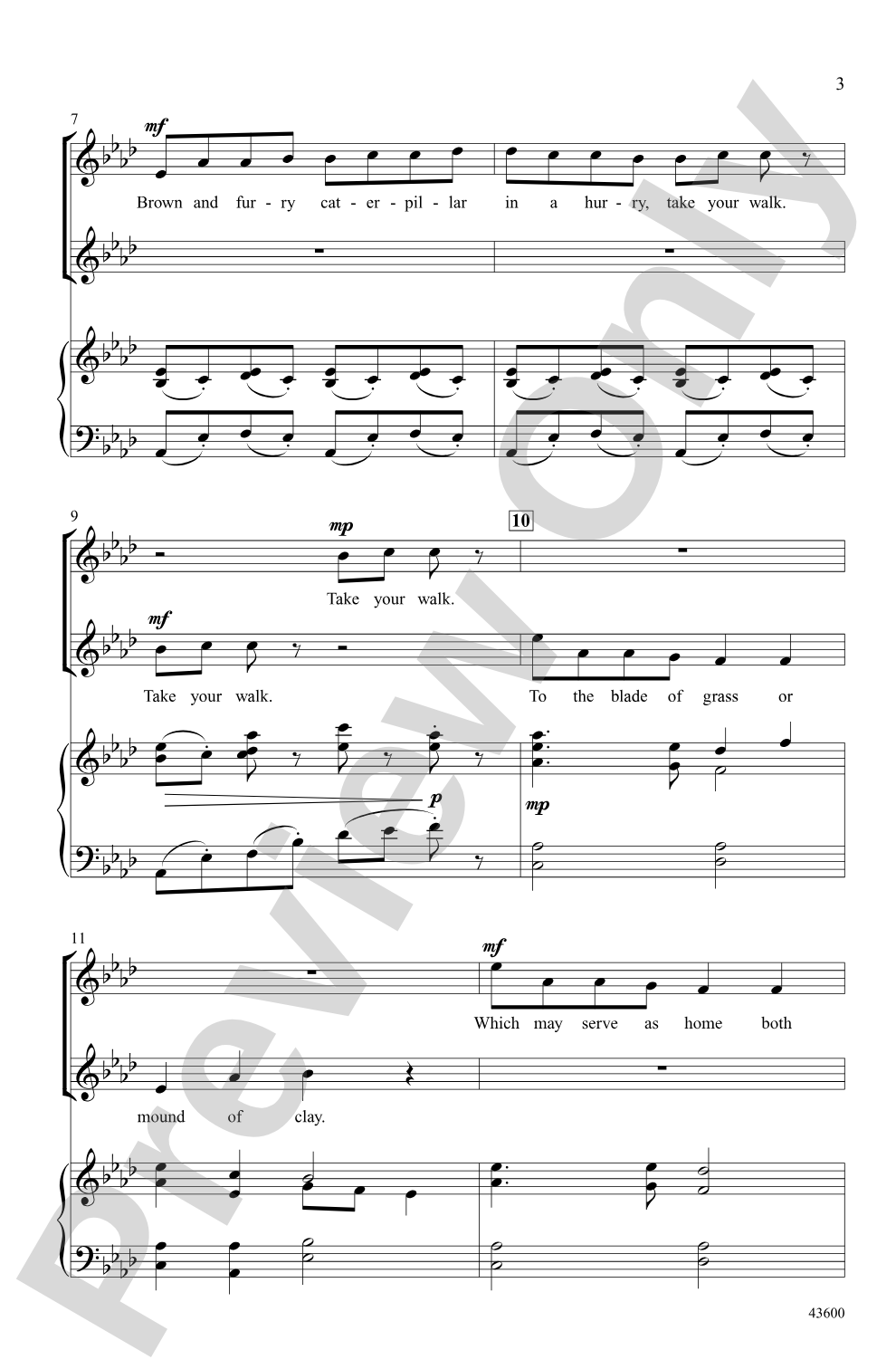 Caterpillar: 2-Part Choral Octavo