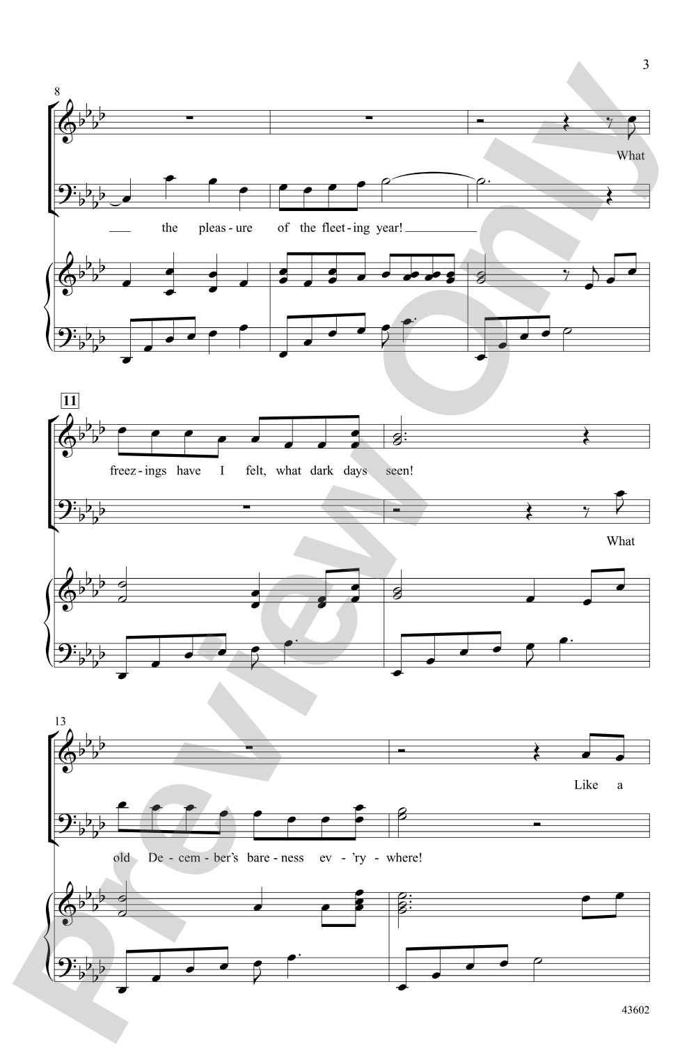 How Like a Winter: SATB Choral Octavo