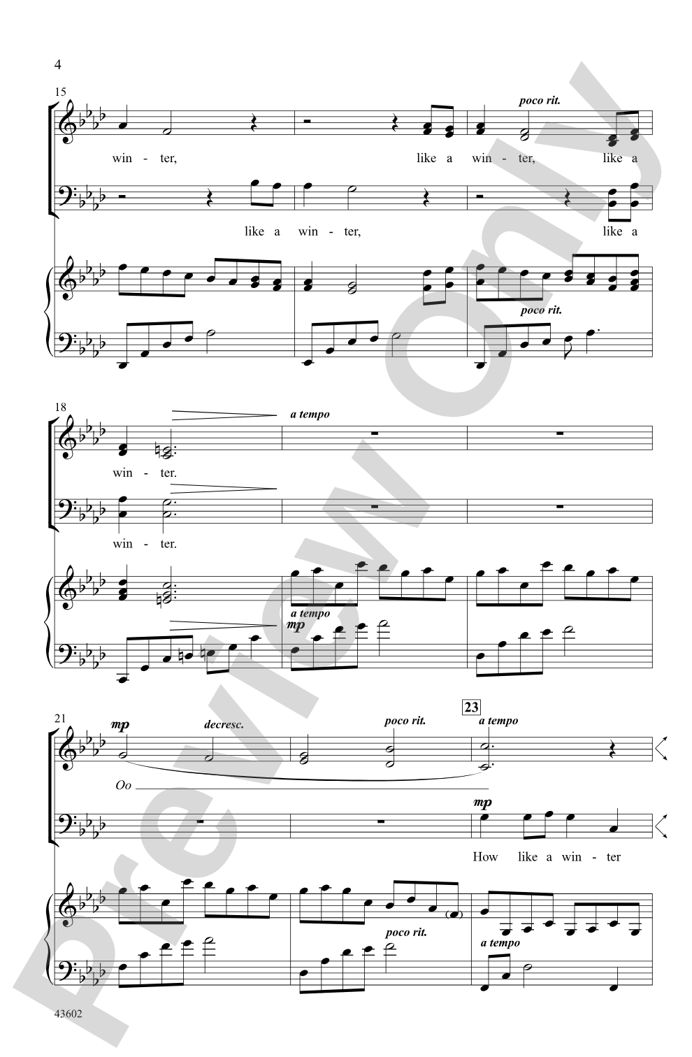 How Like a Winter: SATB Choral Octavo
