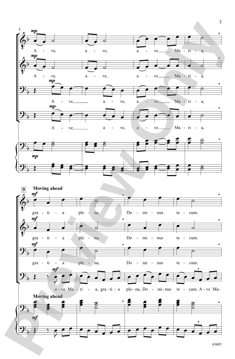 Ave Maria: TTBB Choral Octavo