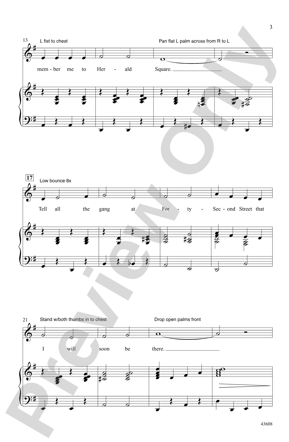 A Broadway Song: 2-Part Choral Octavo