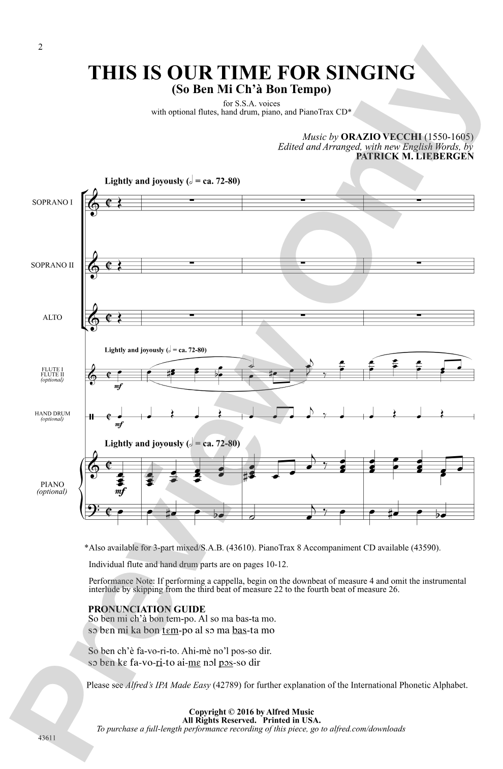 This Is Our Time for Singing: SSA Choral Octavo