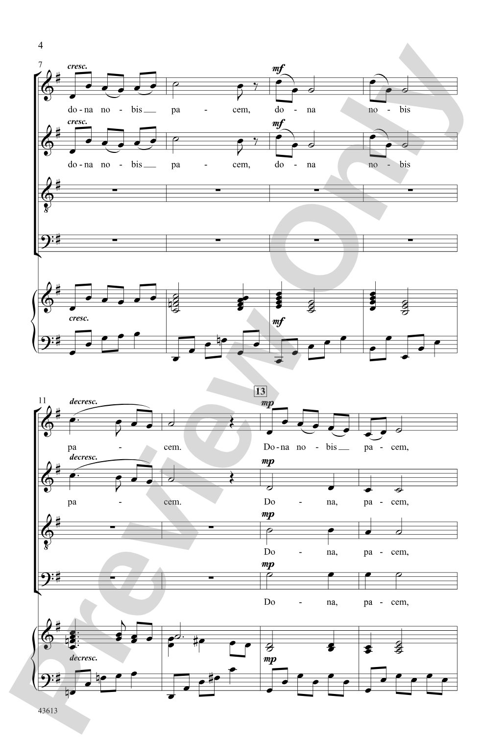 Dona Nobis Pacem: SATB Choral Octavo