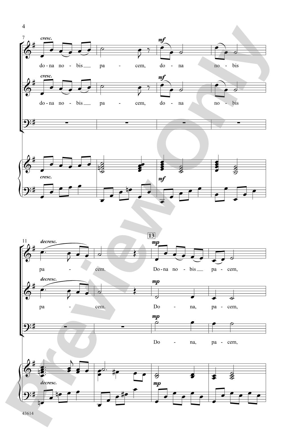 Dona Nobis Pacem: SAB Choral Octavo