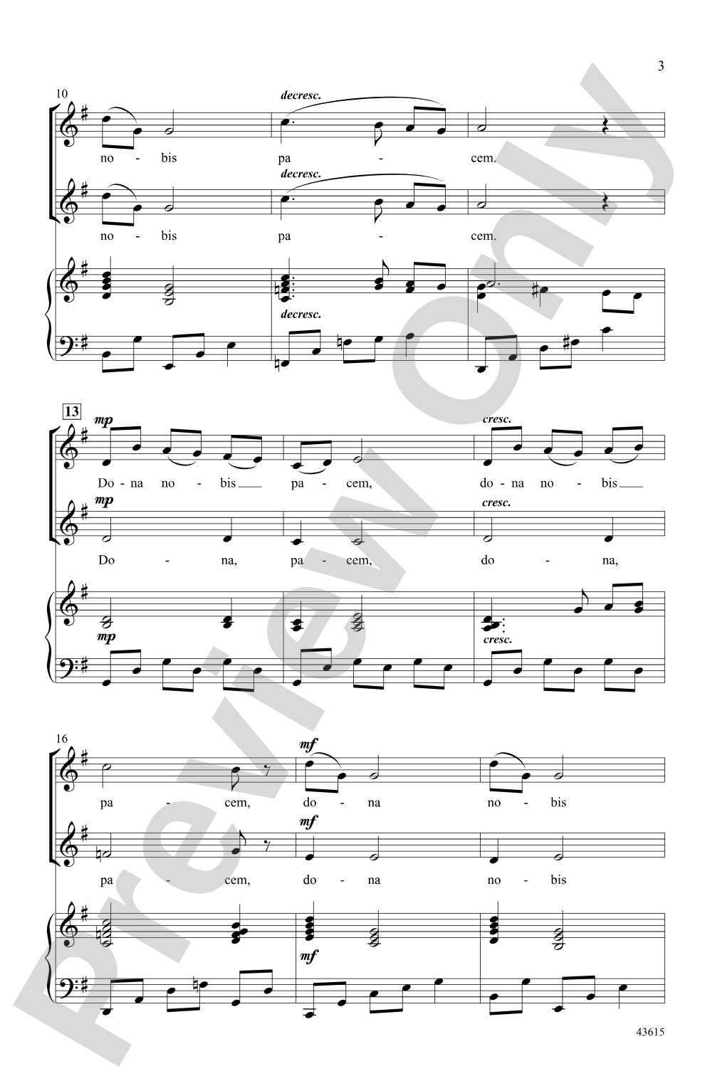 Dona Nobis Pacem: 2-Part Choral Octavo