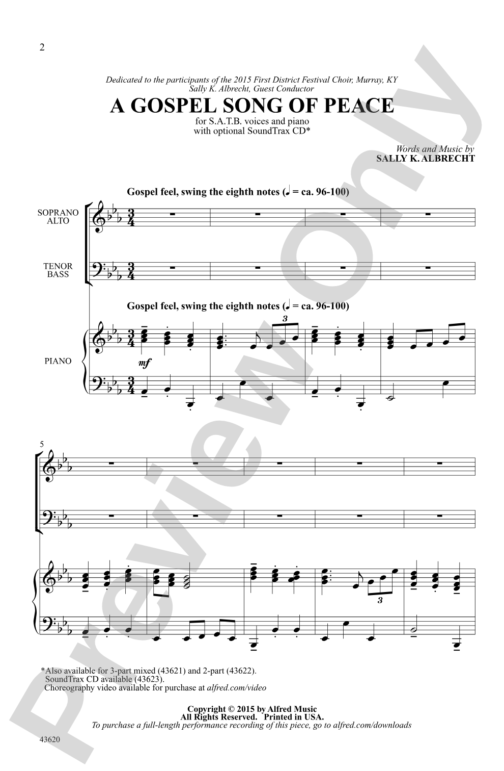 A Gospel Song of Peace: SATB Choral Octavo