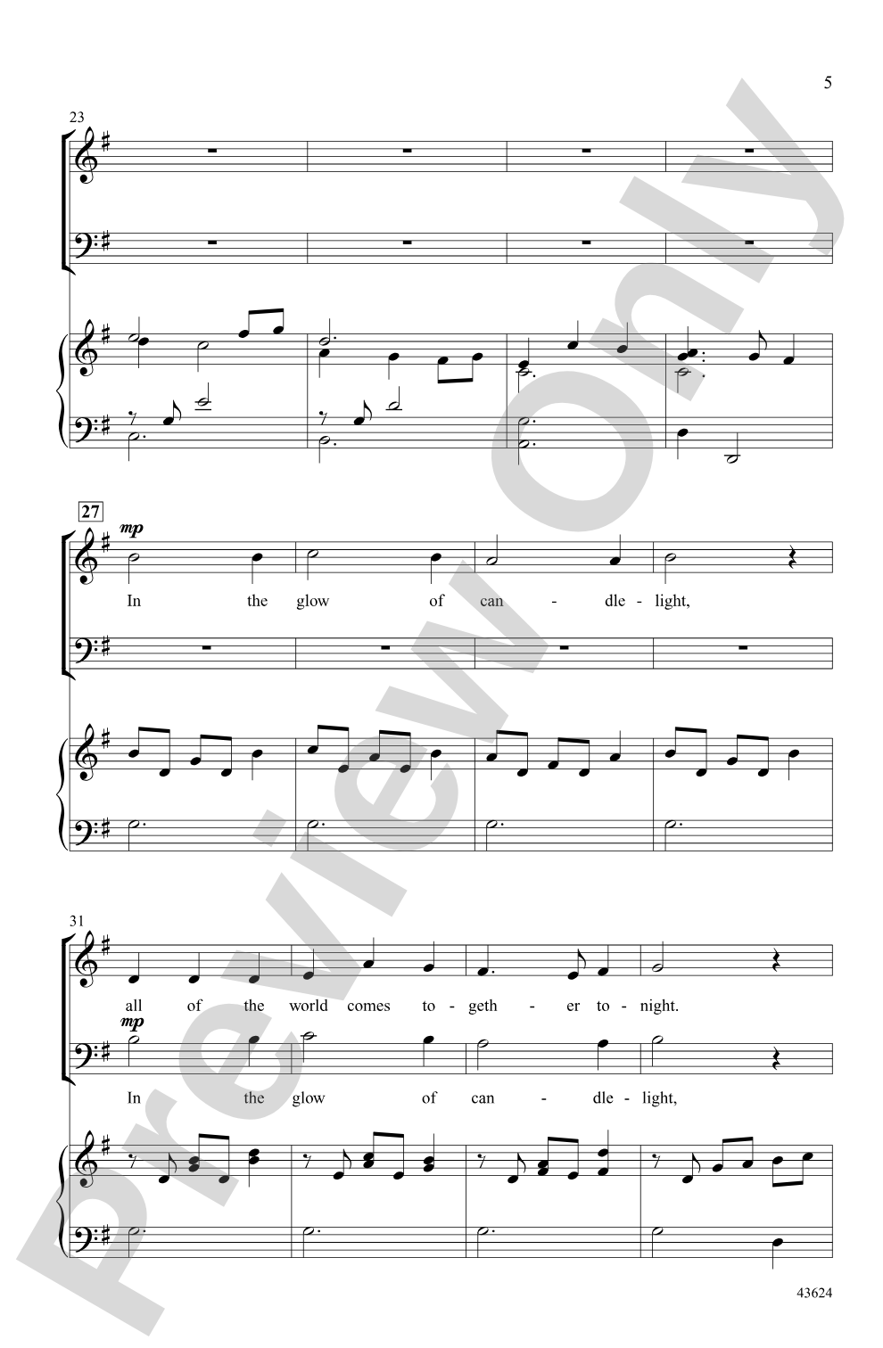 Candlelight Canon: SATB Choral Octavo