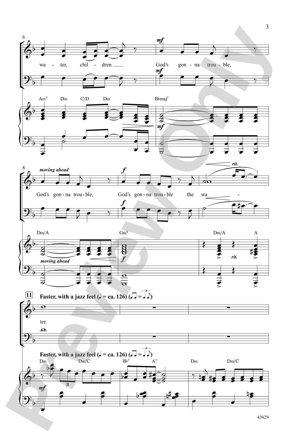 Wade in the Water: SAB Choral Octavo