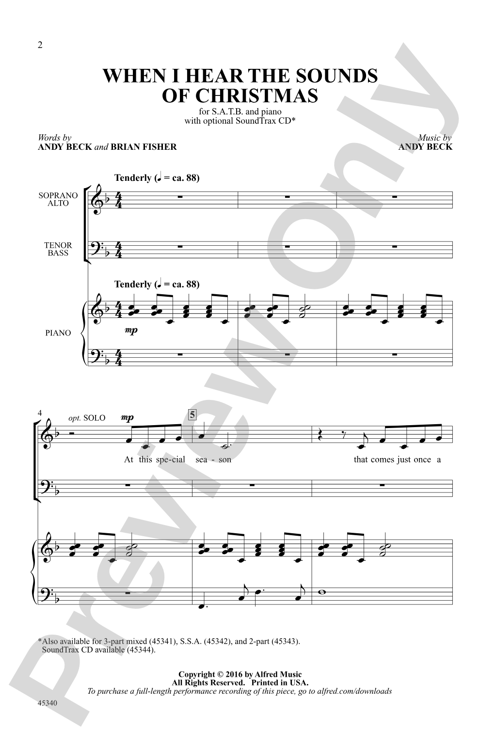 When I Hear the Sounds of Christmas: SATB Choral Octavo