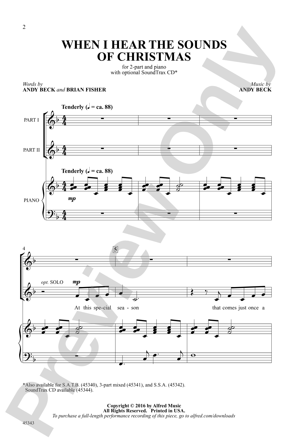 When I Hear the Sounds of Christmas: 2-Part Choral Octavo