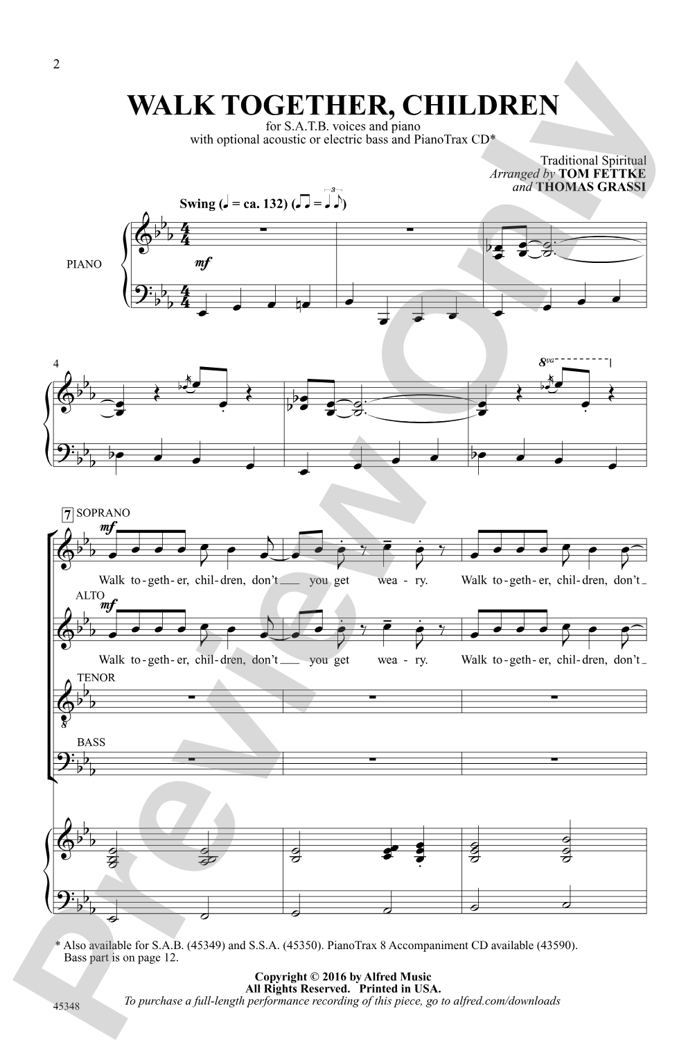 Walk Together, Children: SATB Choral Octavo
