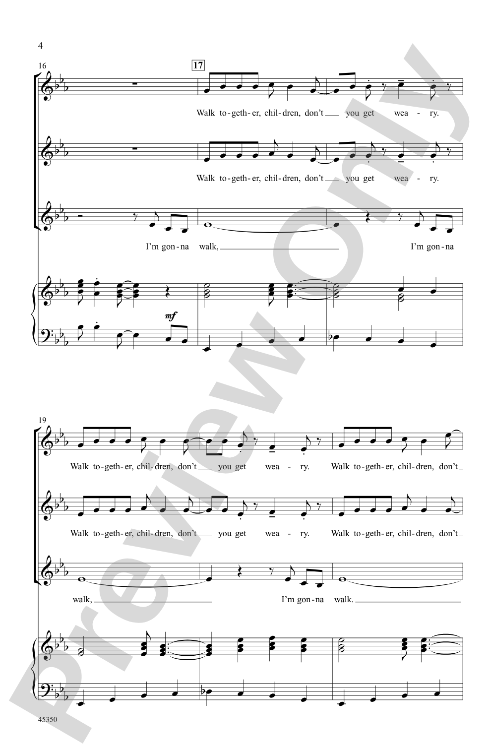 Walk Together, Children: SSA Choral Octavo