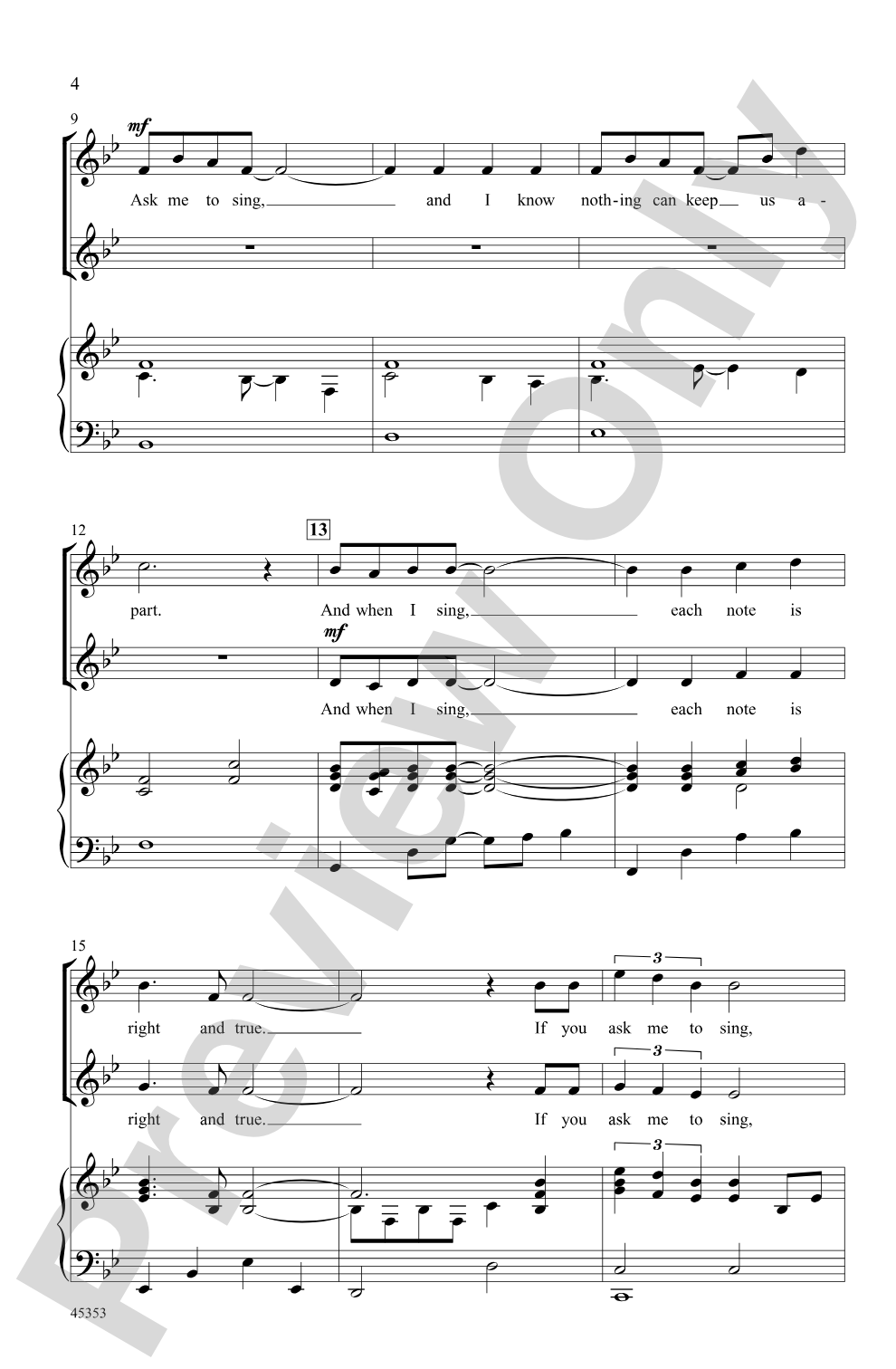 Ask Me to Sing: 2-Part Choral Octavo