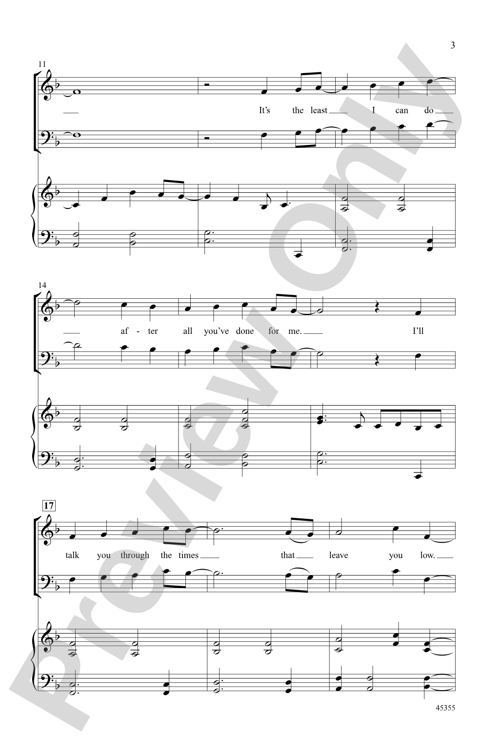 I'll Walk You Through the Rain: 3-Part Mixed Choral Octavo
