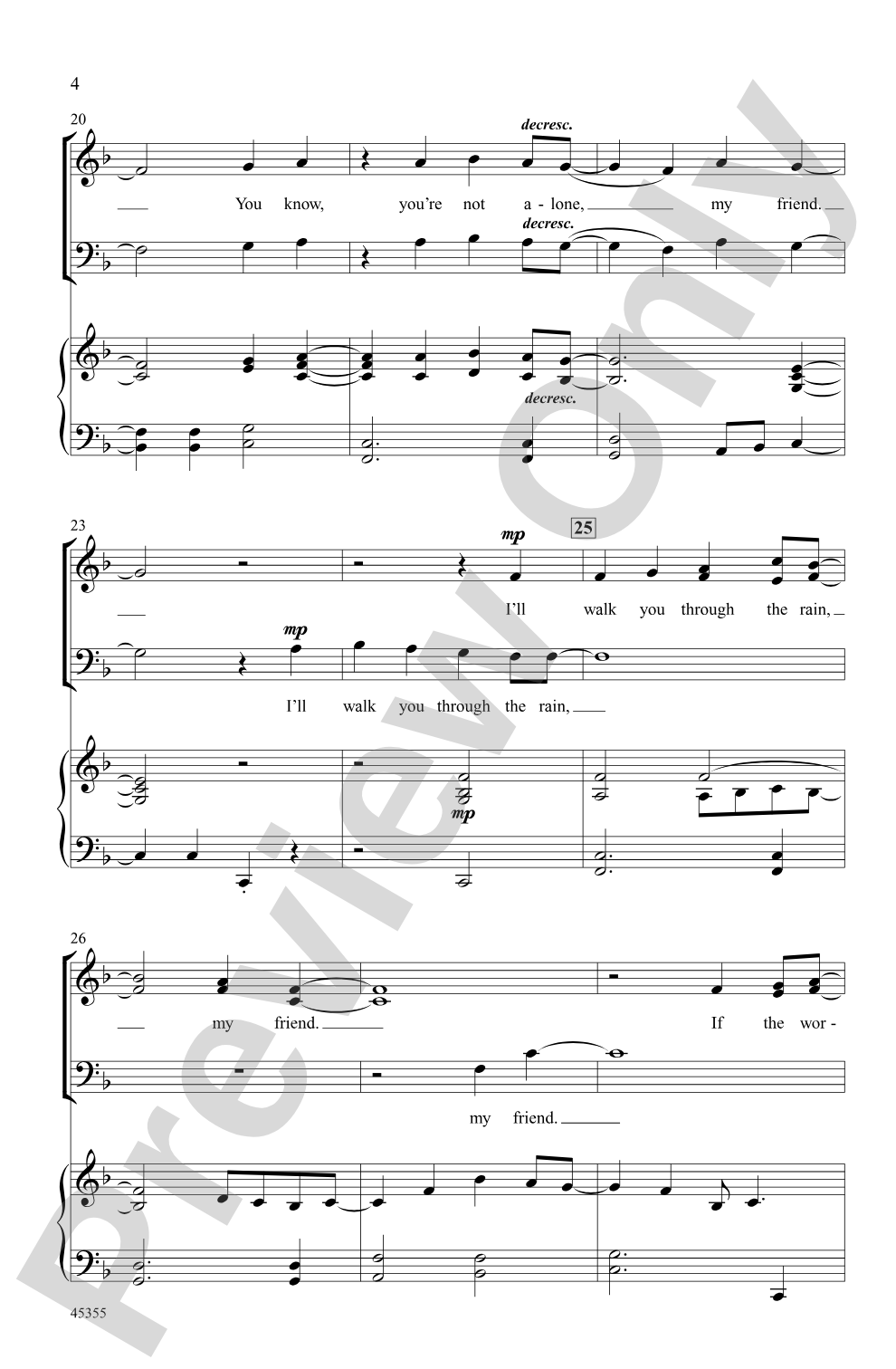 I'll Walk You Through the Rain: 3-Part Mixed Choral Octavo