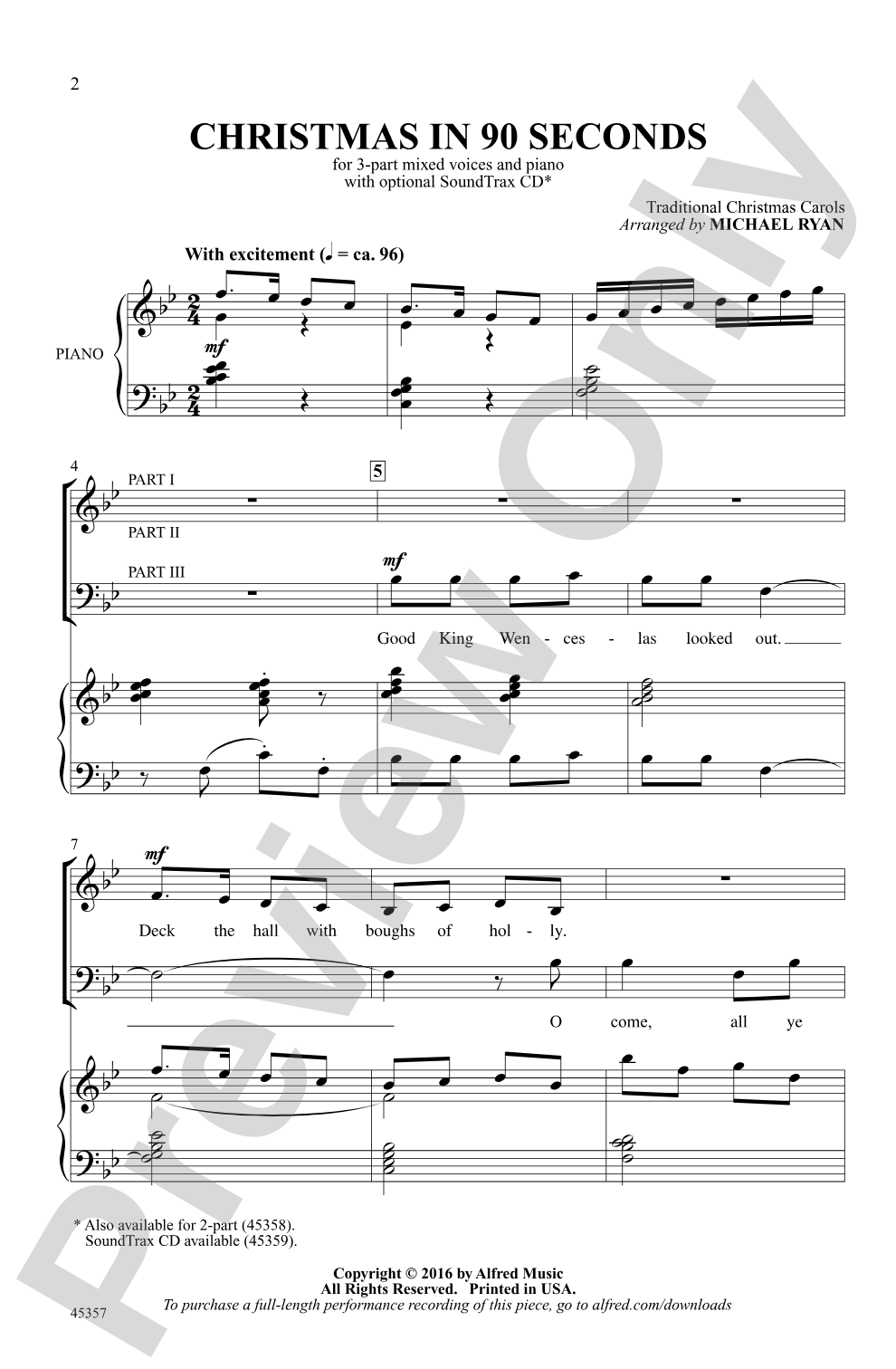Christmas in 90 Seconds: 3-Part Mixed Choral Octavo