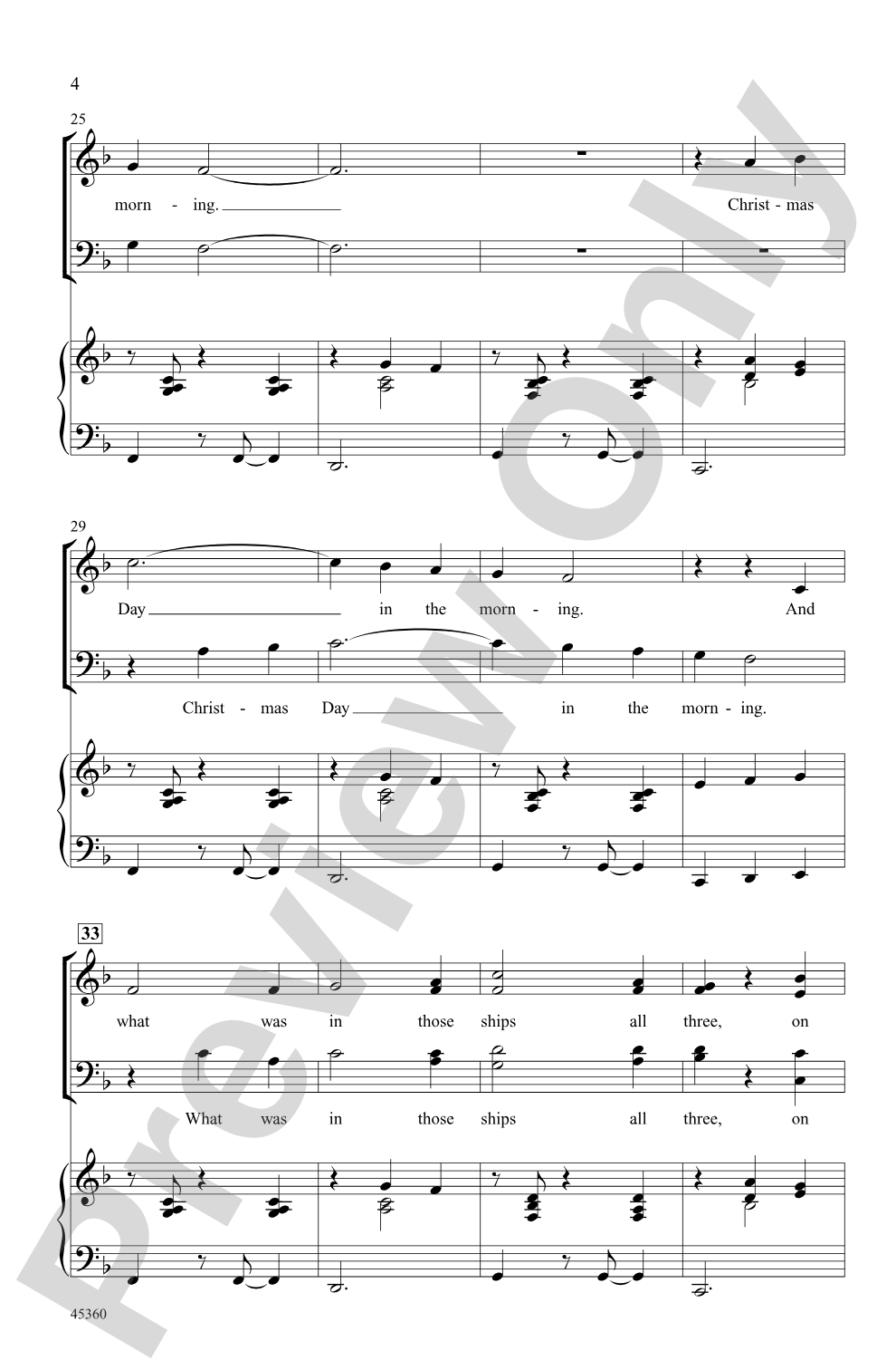 I Saw Three Ships: SATB Choral Octavo