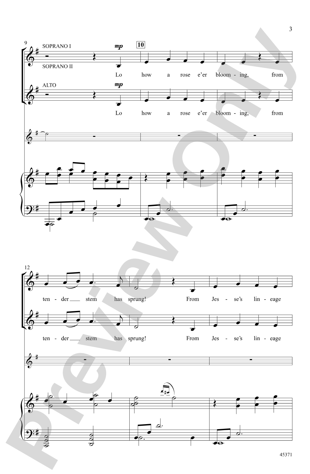 December Rose: SSA Choral Octavo
