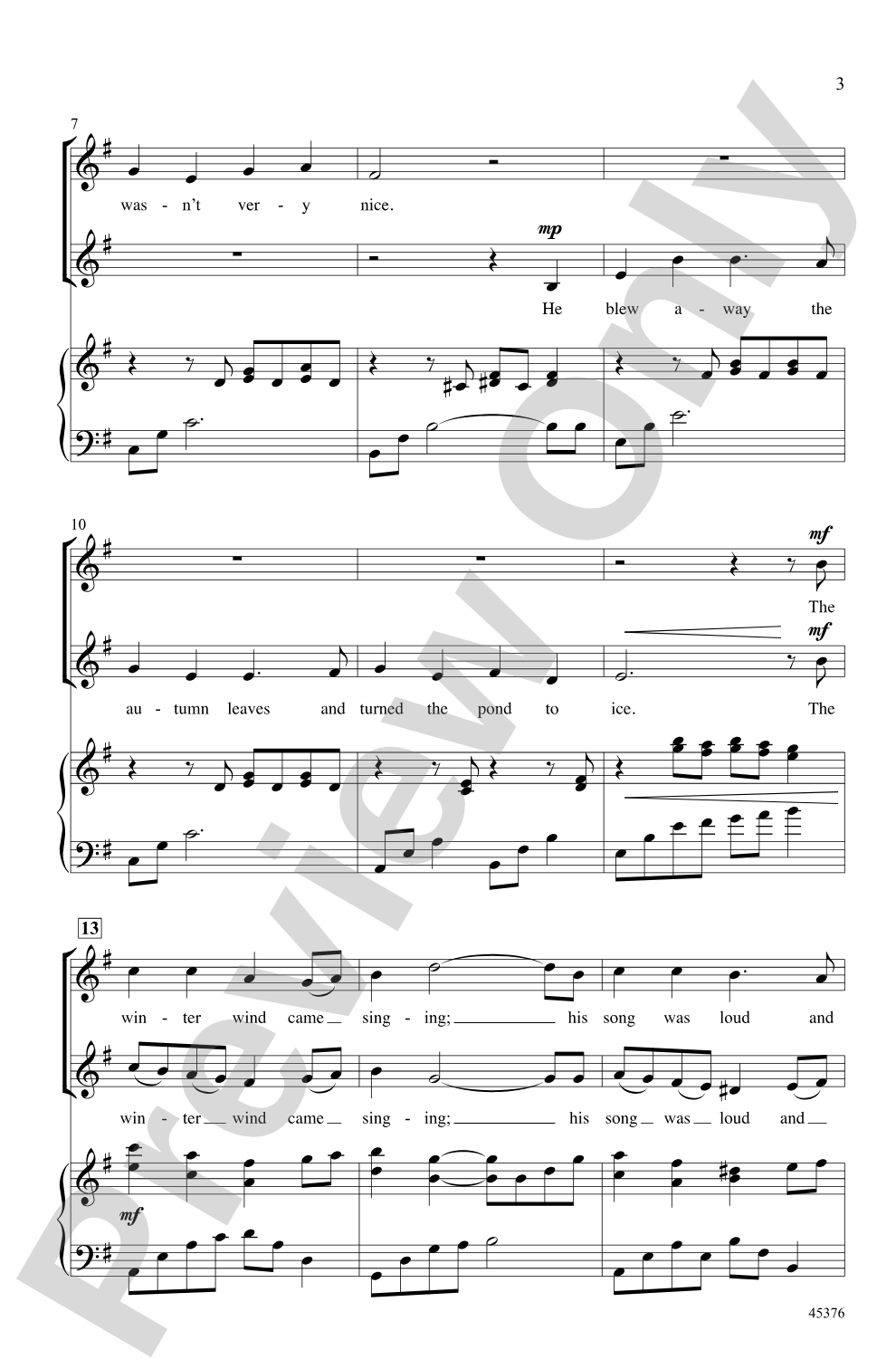 The Winter Wind: 2-Part Choral Octavo