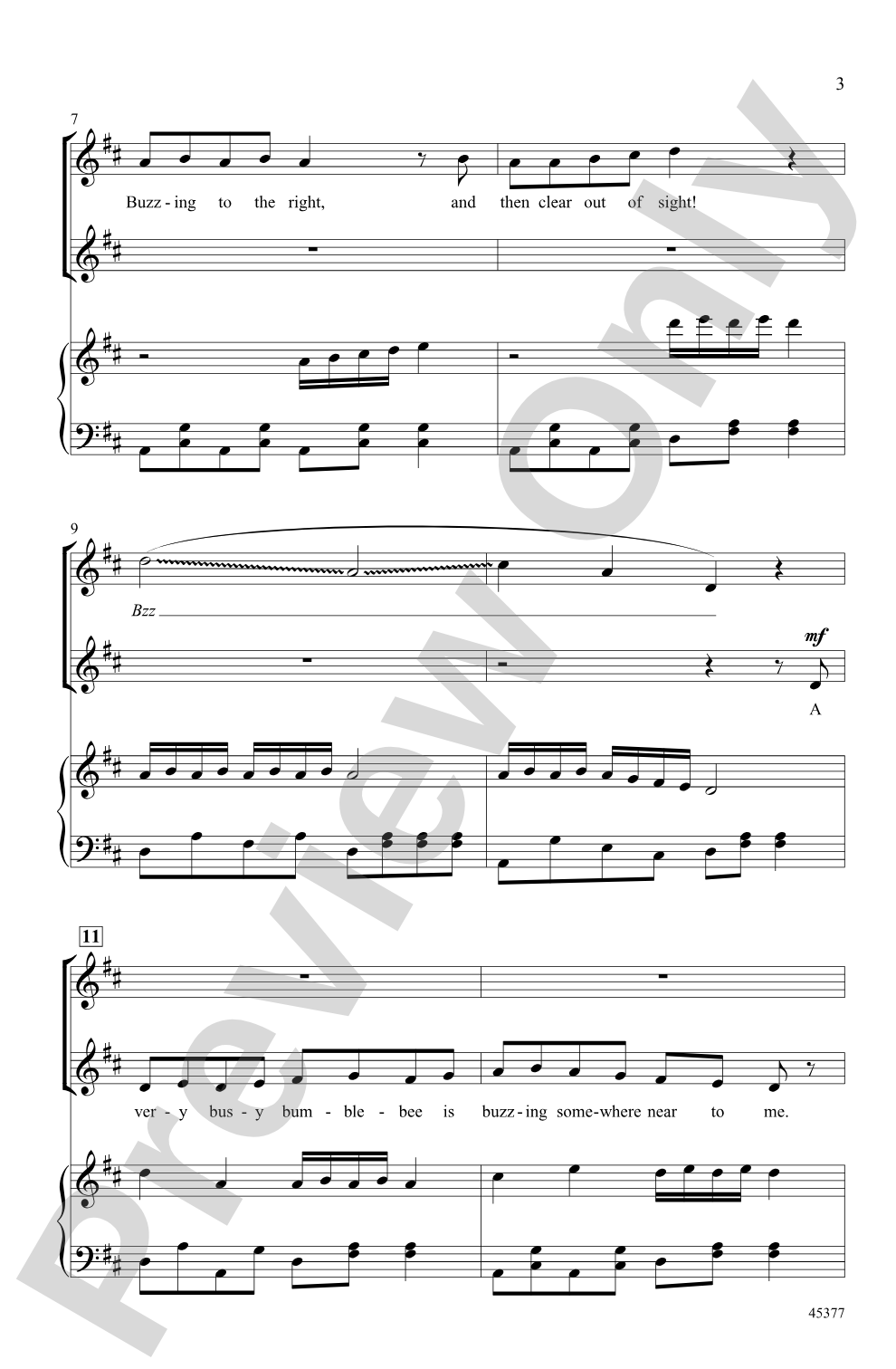 The Bumblebee: 2-Part Choral Octavo