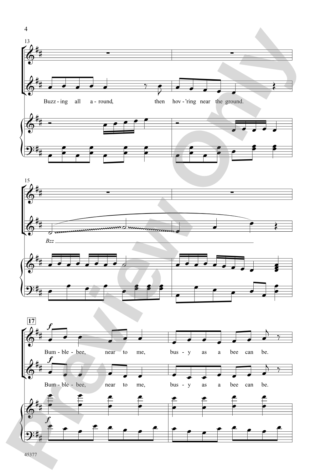 The Bumblebee: 2-Part Choral Octavo