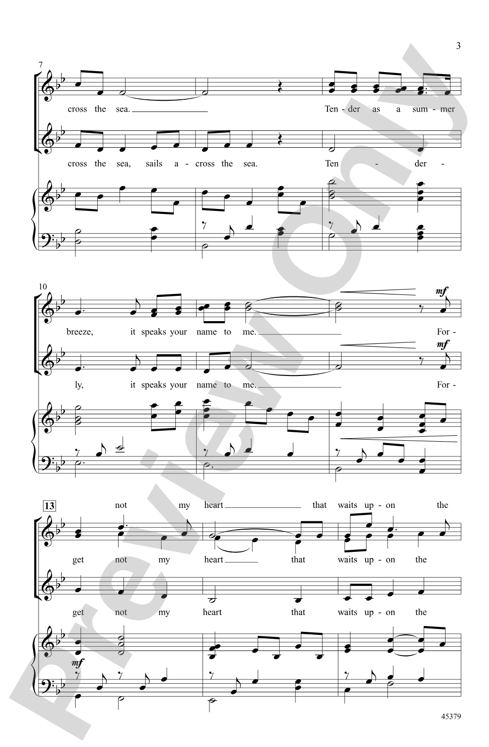 Forget Not My Heart: SSA Choral Octavo