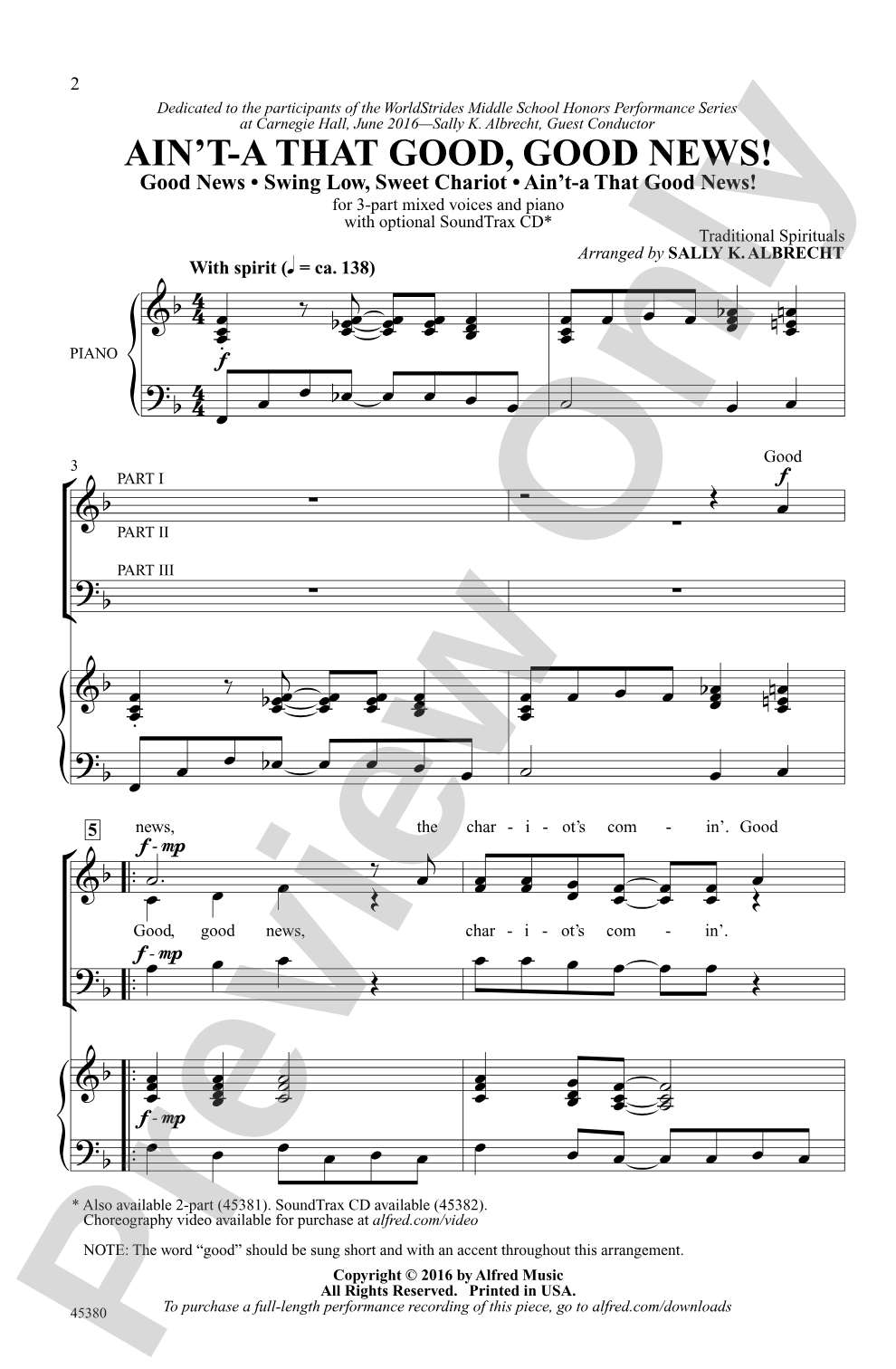 Ain't-a That Good, Good News!: 3-Part Mixed Choral Octavo