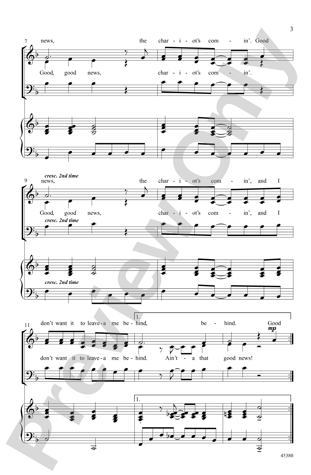 Ain't-a That Good, Good News!: 3-Part Mixed Choral Octavo
