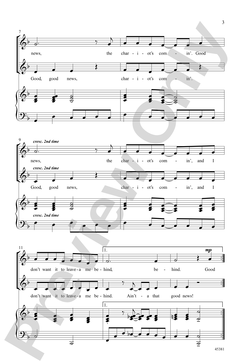 Ain't-a That Good, Good News!: 2-Part Choral Octavo