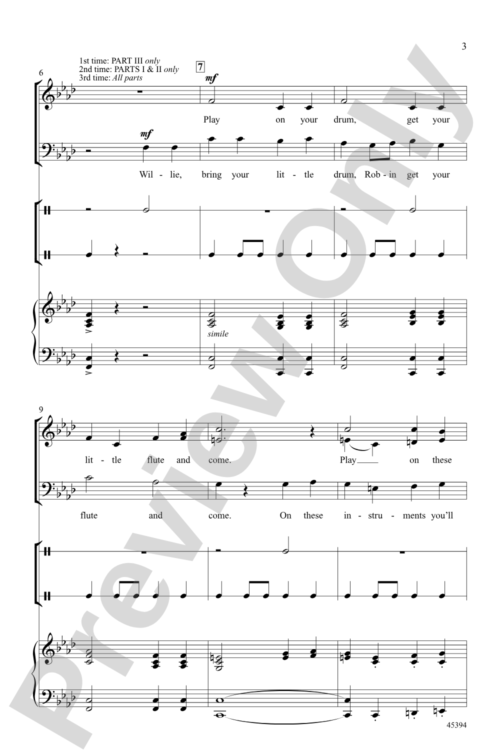 Pat-A-Pan: 3-Part Mixed Choral Octavo