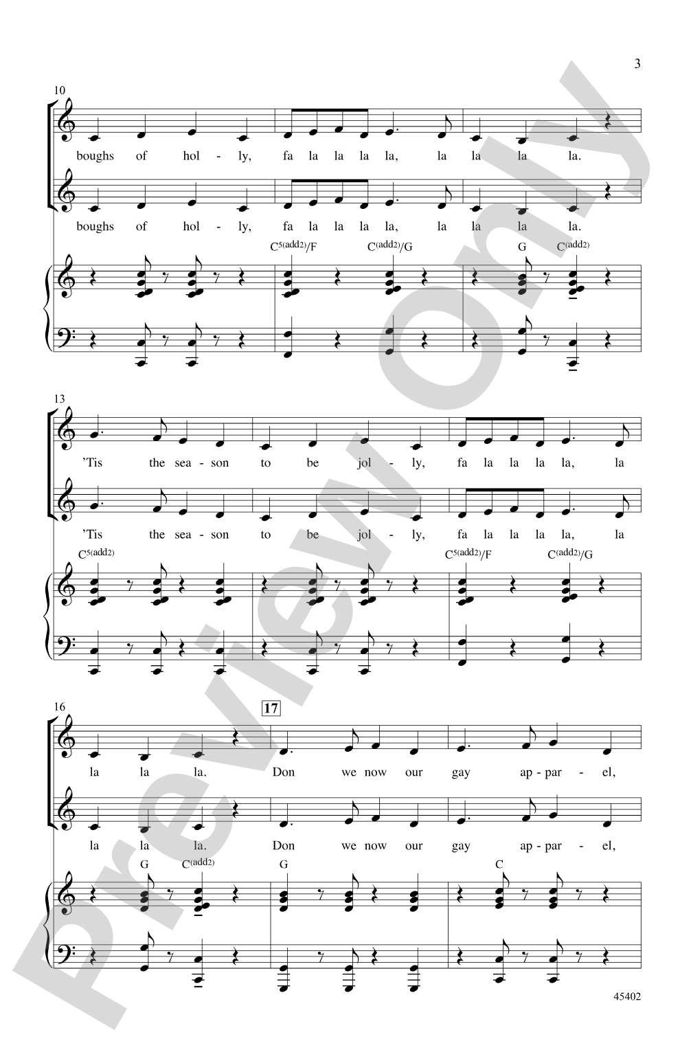 Deck the Hall!: 2-Part Choral Octavo