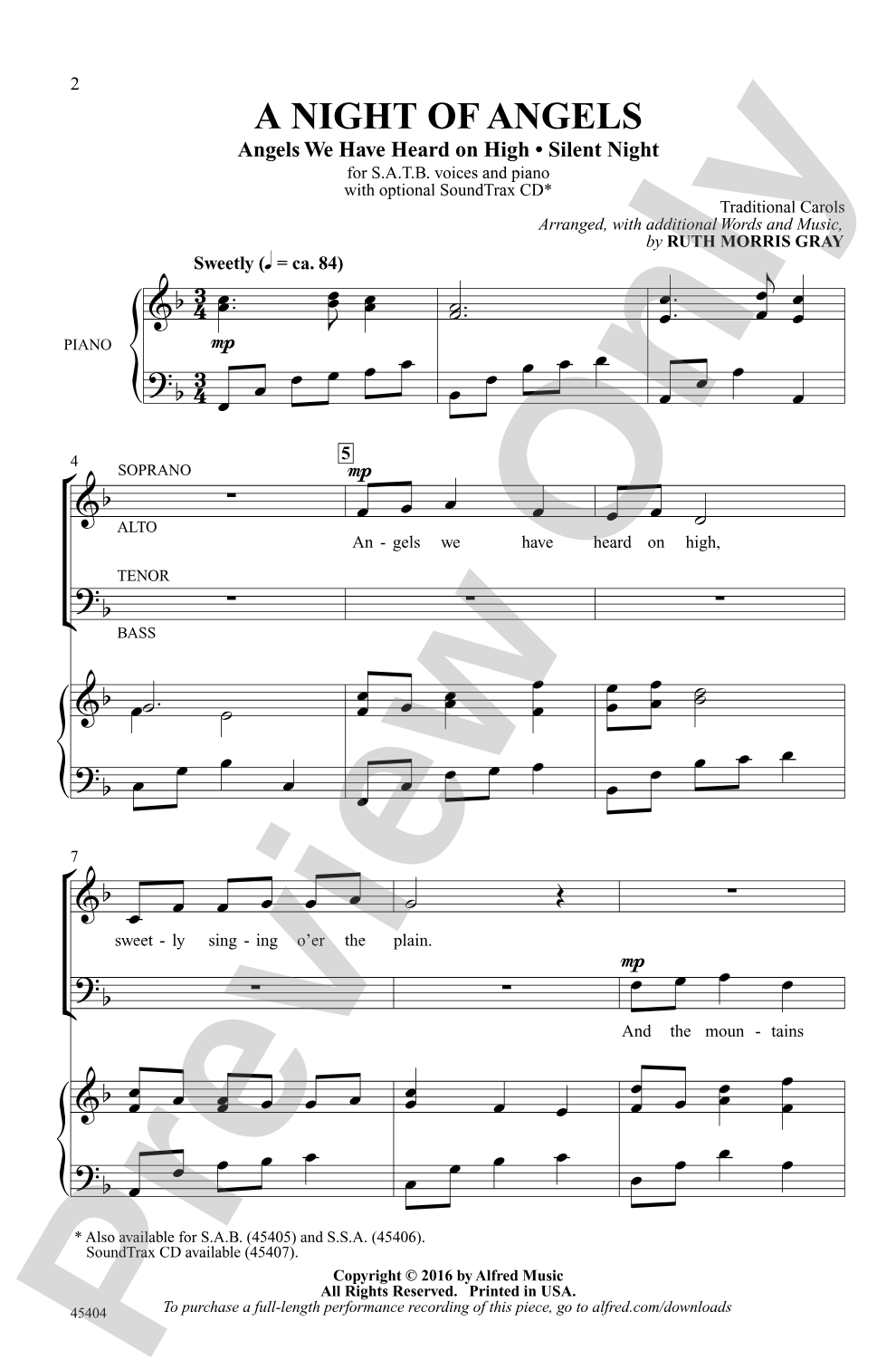A Night of Angels: SATB Choral Octavo