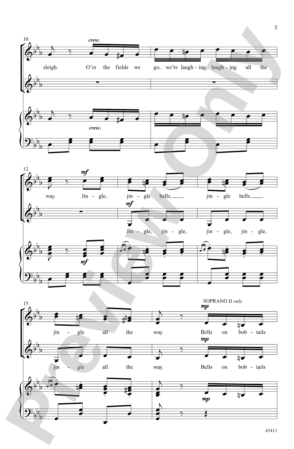 Jingle Bells Rondo: SSA Choral Octavo
