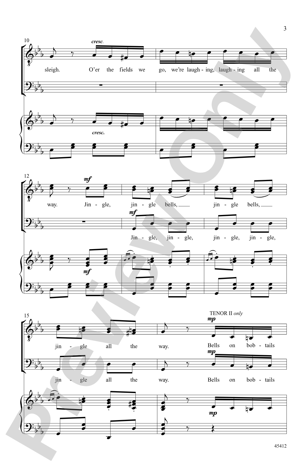 Jingle Bells Rondo: TTB Choral Octavo