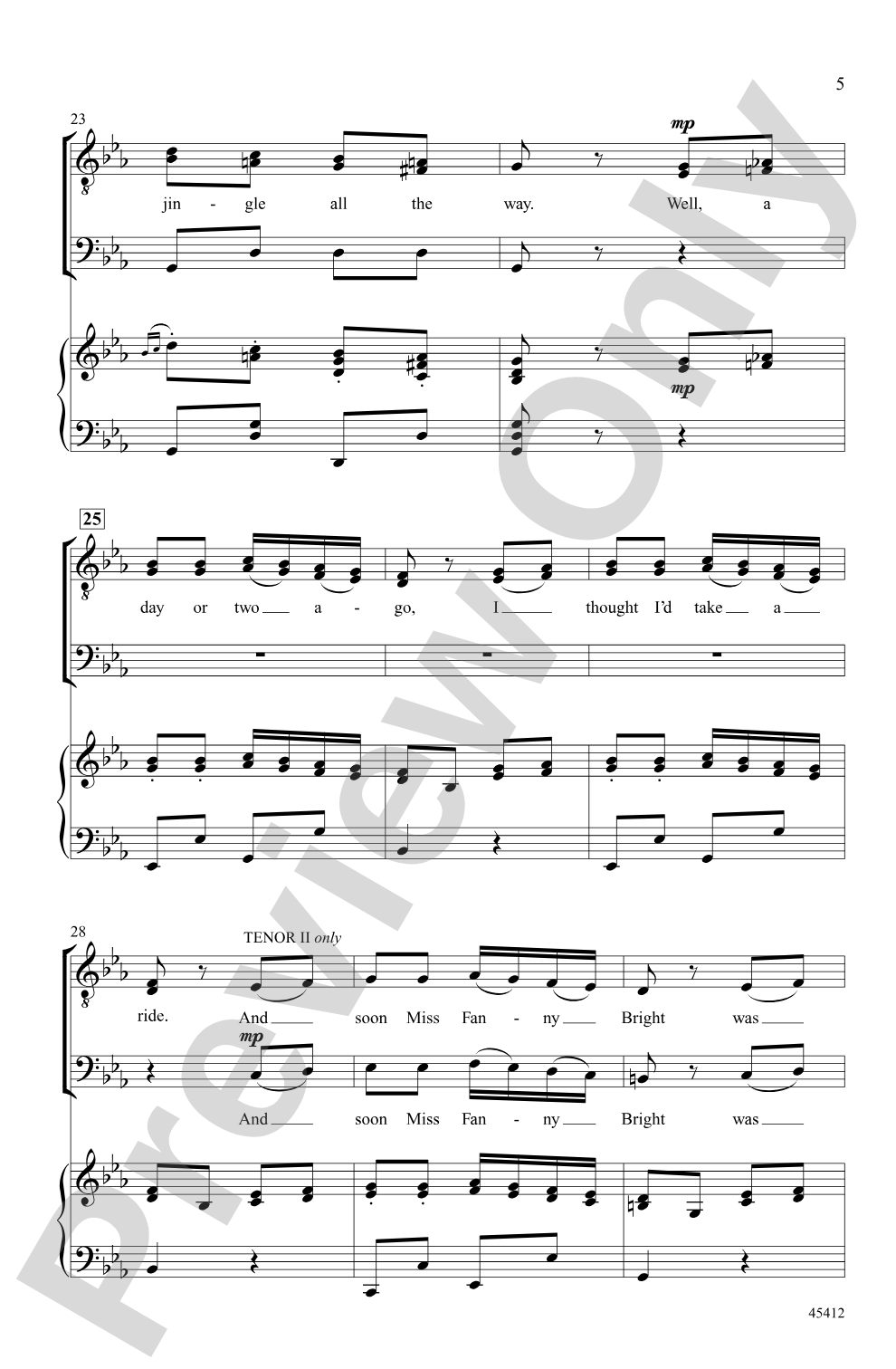 Jingle Bells Rondo: TTB Choral Octavo