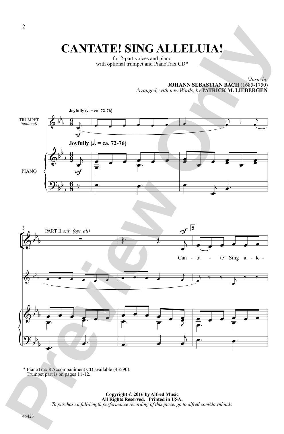 Cantate! Sing Alleluia!: 2-Part Choral Octavo