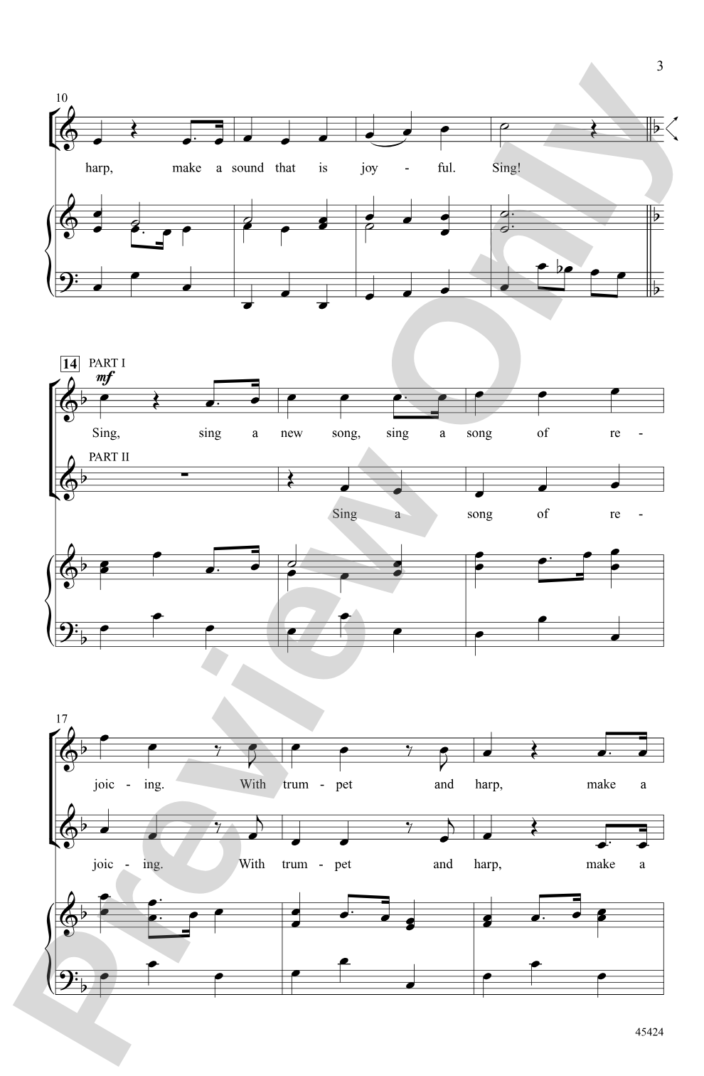 Sing a New Song: 3-Part Mixed Choral Octavo