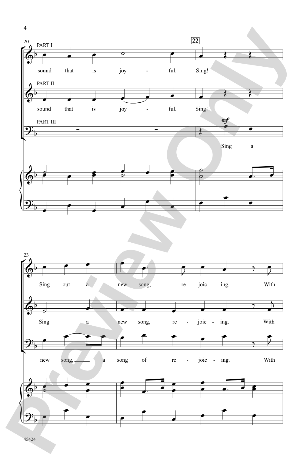 Sing a New Song: 3-Part Mixed Choral Octavo