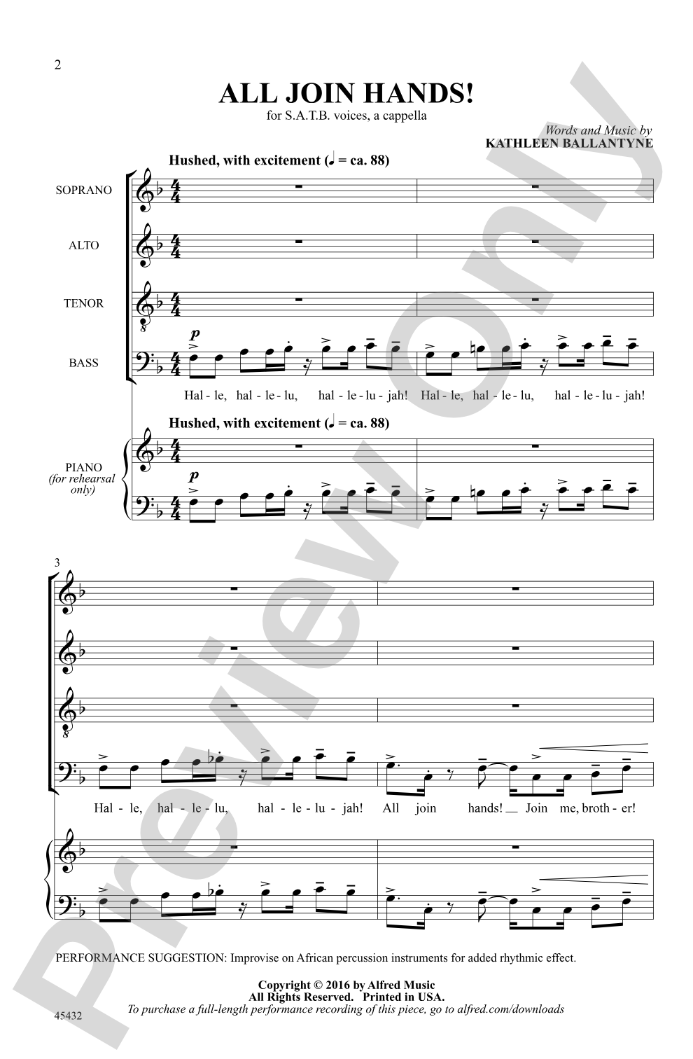 All Join Hands!: SATB, <i>a cappella</i> Choral Octavo