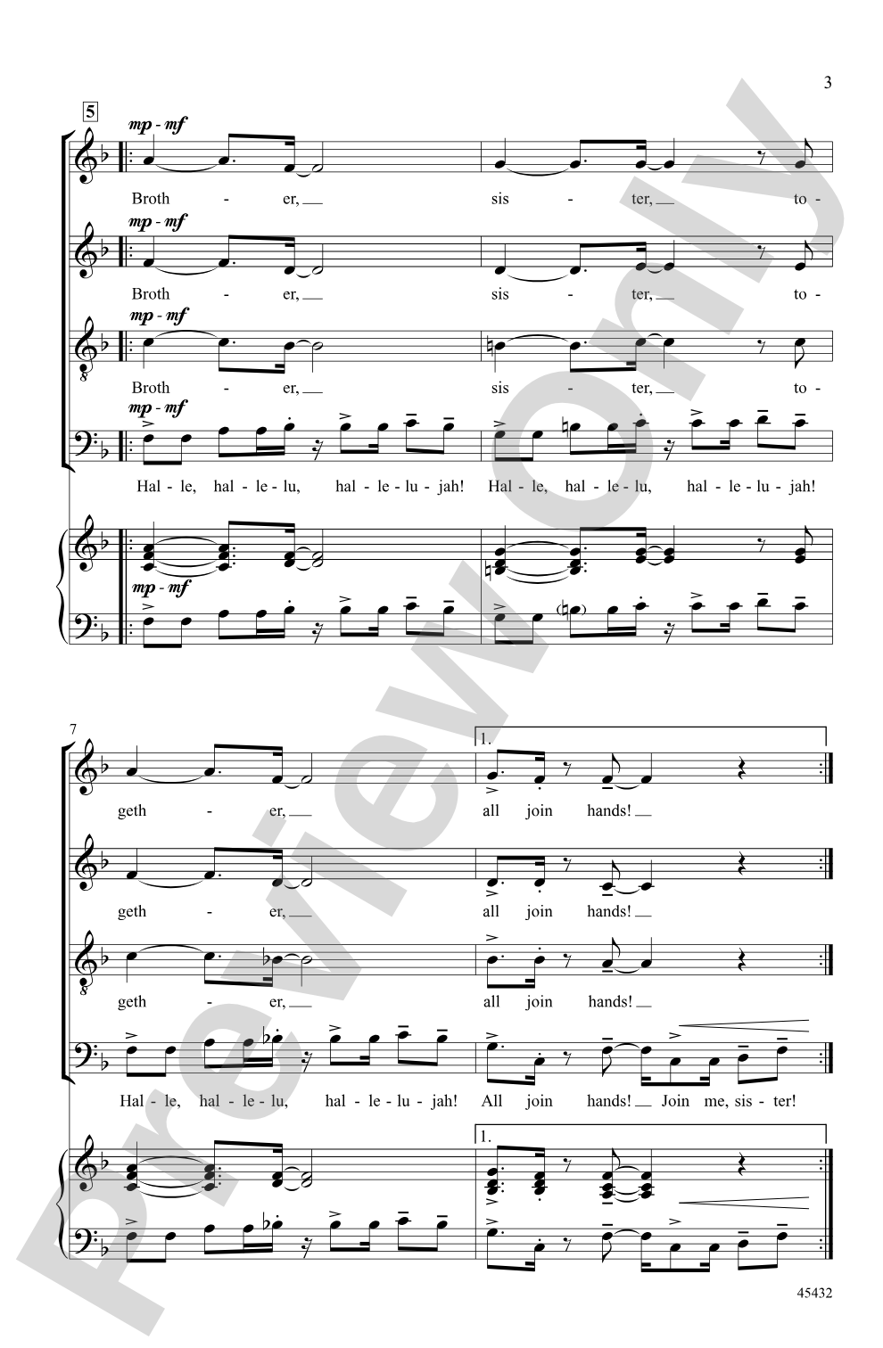 All Join Hands!: SATB, <i>a cappella</i> Choral Octavo