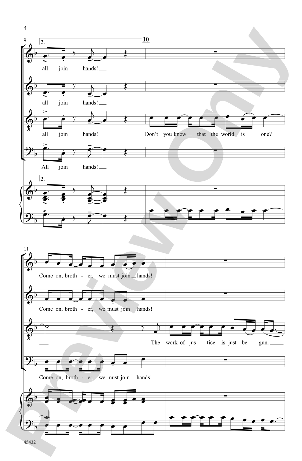 All Join Hands!: SATB, <i>a cappella</i> Choral Octavo