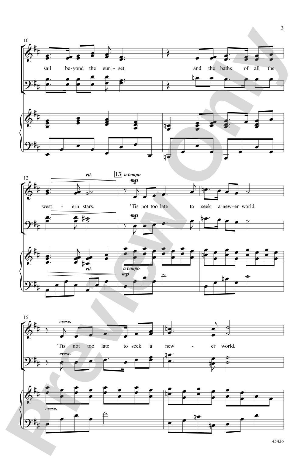 A Newer World: SATB Choral Octavo
