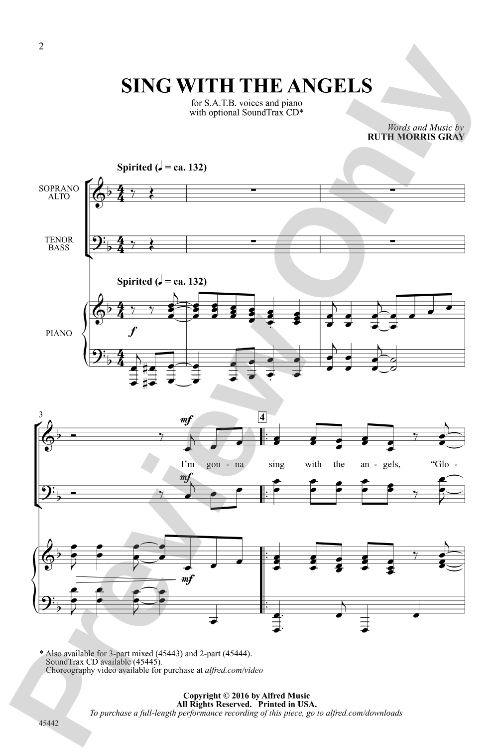 Sing with the Angels: SATB Choral Octavo