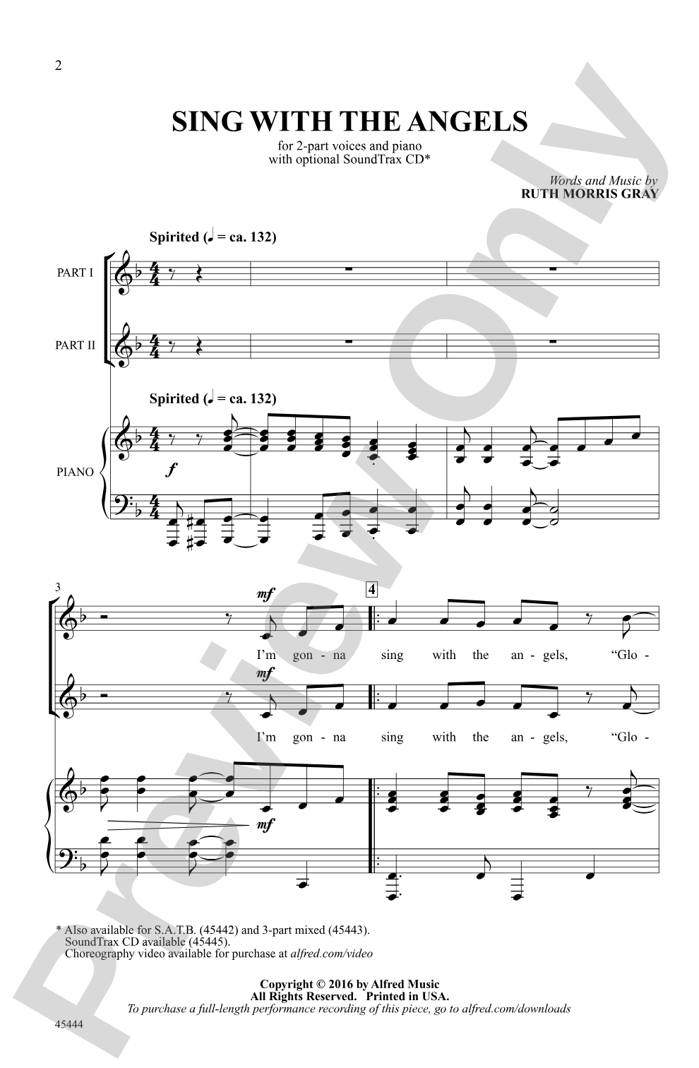 Sing with the Angels: 2-Part Choral Octavo
