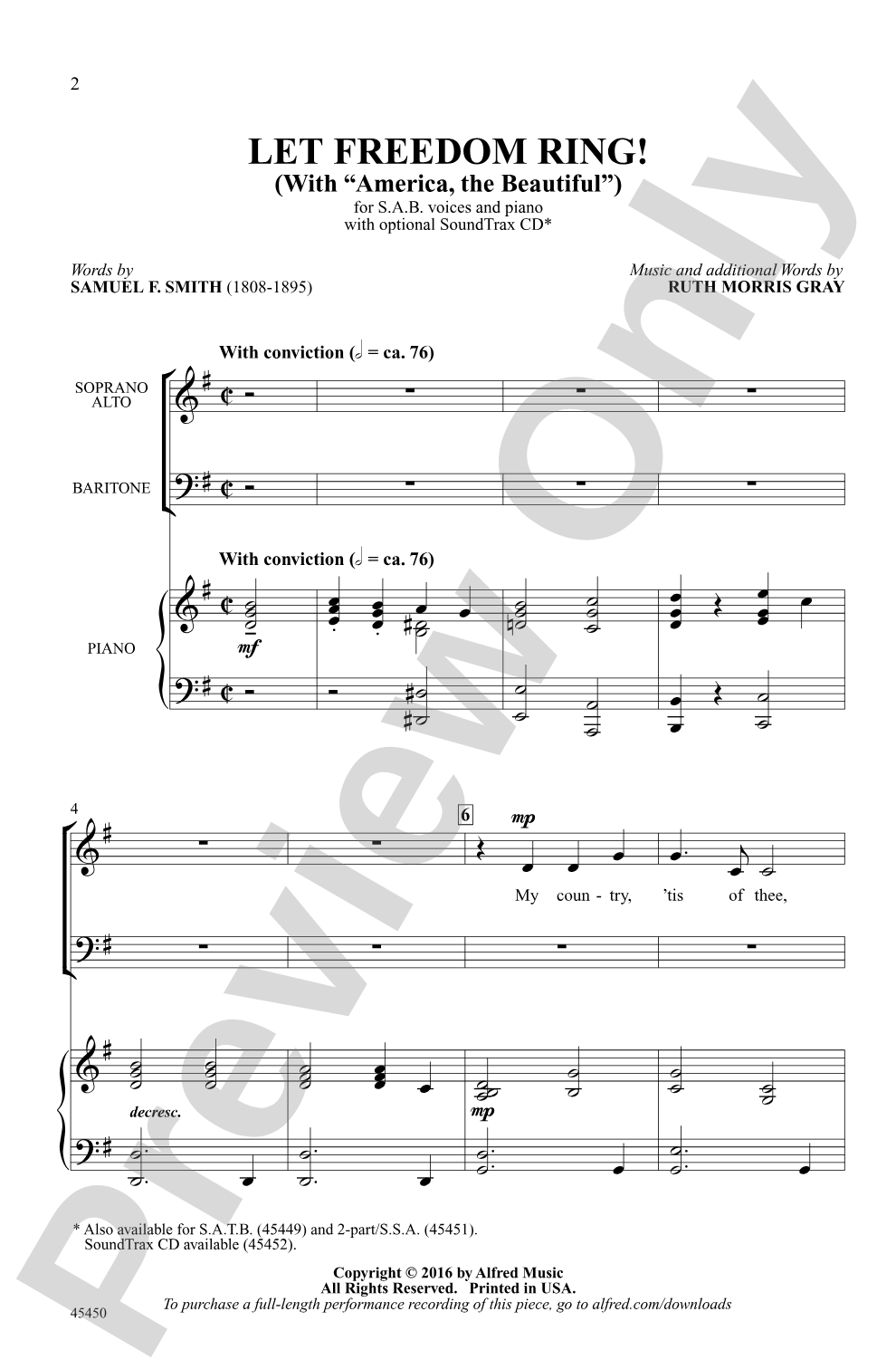 Let Freedom Ring!: SAB Choral Octavo